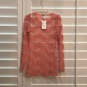 Sheer long sleeve top